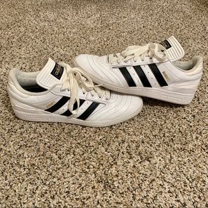 Men’s white adidas Busenitz sneakers